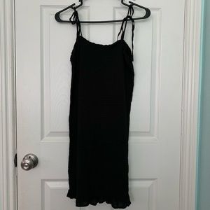 Kendall & Kylie Black Smocked Bodycon Dress